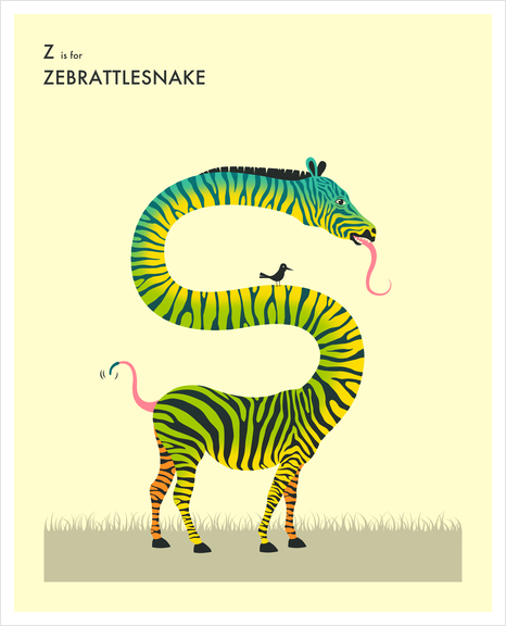 ZEBRATTLESNAKE Art Print by Jazzberry Blue