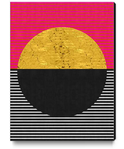 Geometric and golden art Canvas Print by Vitor Costa