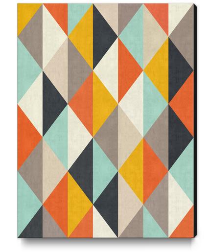 Geometric and colorful chevron Canvas Print by Vitor Costa