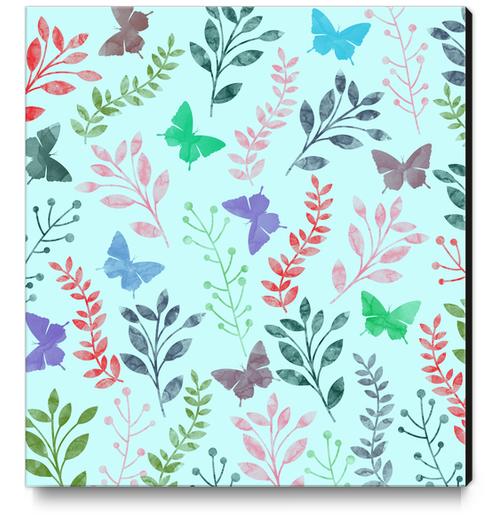 Floral and Butterfly X 0.1 Canvas Print by Amir Faysal