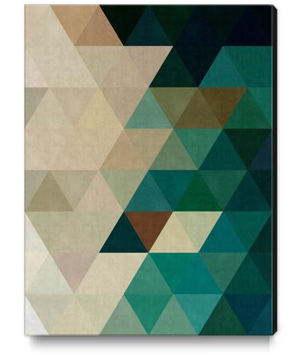 Green triangles pattern Canvas Print by Vitor Costa