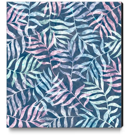 Watercolor Tropical Palm Leaves X 0.6 Canvas Print by Amir Faysal