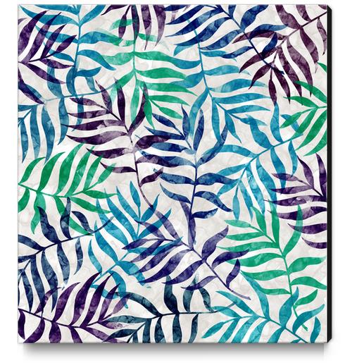 Watercolor Tropical Palm Leaves X 0.2 Canvas Print by Amir Faysal