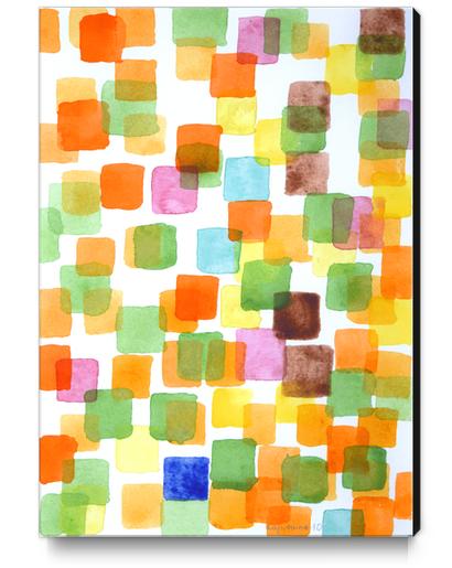 First Squares Pattern Canvas Print by Heidi Capitaine