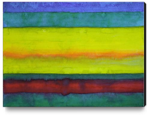 Summer Fields Stripes  Canvas Print by Heidi Capitaine