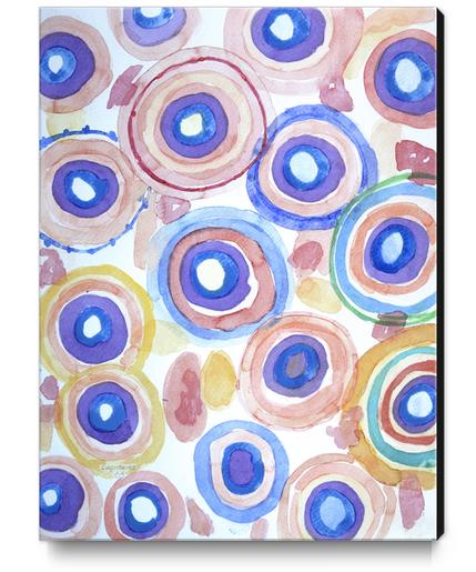 Picturesque Pastel Circles Pattern  Canvas Print by Heidi Capitaine