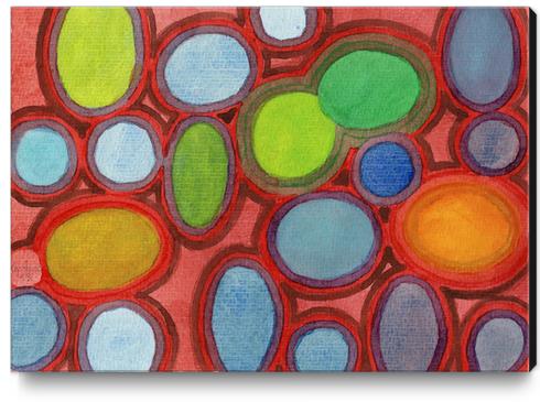 Abstract Moving Round Shapes Pattern  Canvas Print by Heidi Capitaine