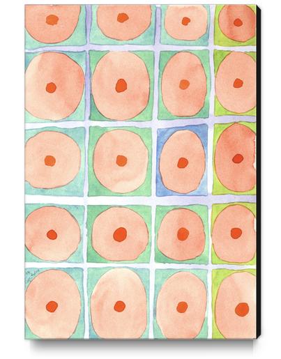 Simple Pink Circles Pattern  Canvas Print by Heidi Capitaine