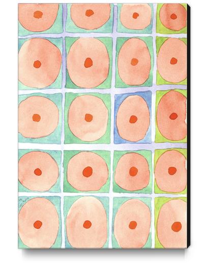 Simple Pink Circles Pattern  Canvas Print by Heidi Capitaine