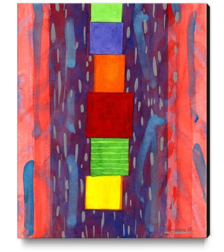 Colorful piled Cubes within free Painting Canvas Print by Heidi Capitaine