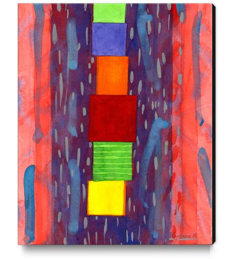 Colorful piled Cubes within free Painting Canvas Print by Heidi Capitaine