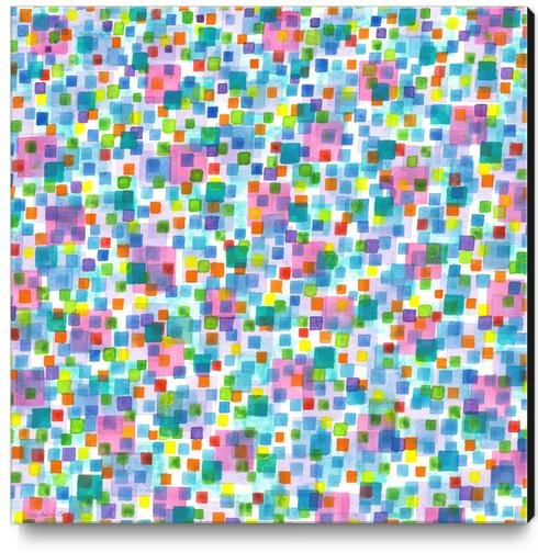 Pink beneath Square-Confetti  Canvas Print by Heidi Capitaine