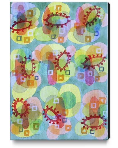 Lovely Pattern with Red Rings  Canvas Print by Heidi Capitaine