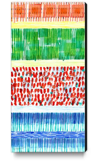 Joyful Stacked Patterns in High Format  Canvas Print by Heidi Capitaine