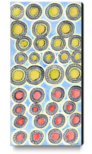 Yellow and Red Sunshine Pattern  Canvas Print by Heidi Capitaine