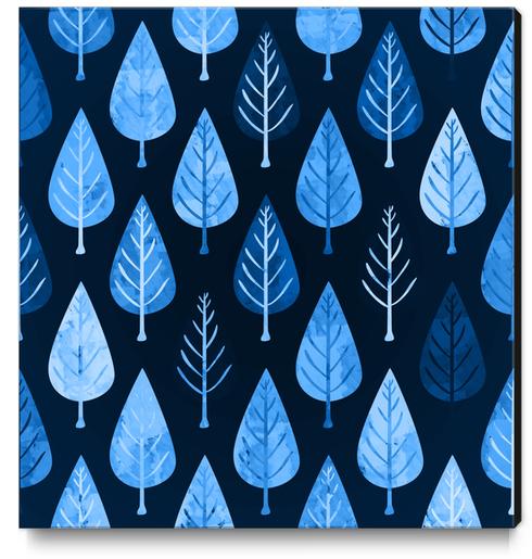 Watercolor Forest Pattern X 0.5 Canvas Print by Amir Faysal