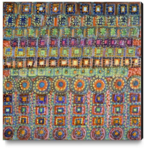 Marvellous Rows of Squares and Circles with Points Canvas Print by Heidi Capitaine