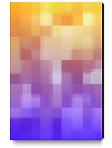 graphic design geometric pixel square pattern abstract background in purple blue orange Canvas Print by Timmy333