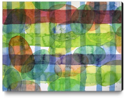 Ovals and Checks Canvas Print by Heidi Capitaine