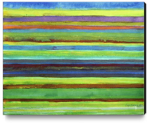 Colorful Horizontal Stripes  Canvas Print by Heidi Capitaine
