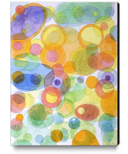 Vividly interacting Circles Ovals and Free Shapes Canvas Print by Heidi Capitaine