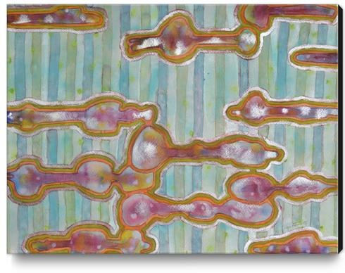 Iridescent Splashes and Stripes Canvas Print by Heidi Capitaine