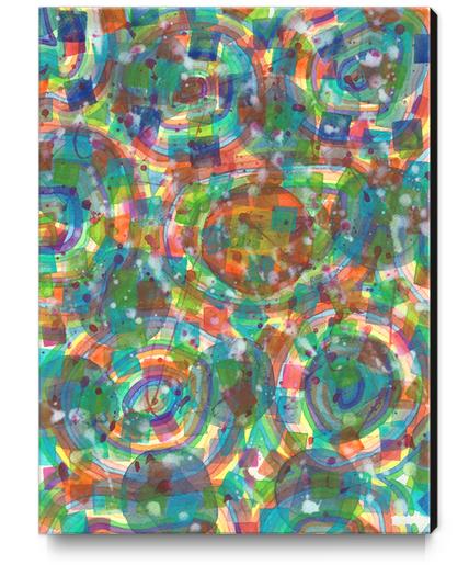 Circles And Squares under Clouds  Canvas Print by Heidi Capitaine