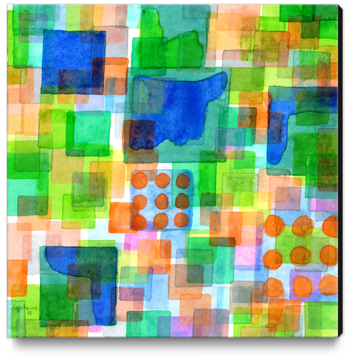 Playful Squares  Canvas Print by Heidi Capitaine