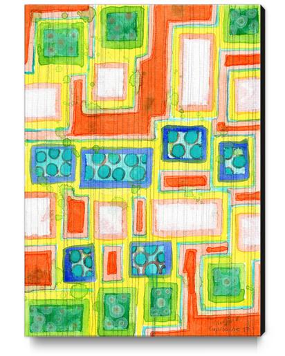 Balancing Rectangles within Pencil Stripes Pattern  Canvas Print by Heidi Capitaine