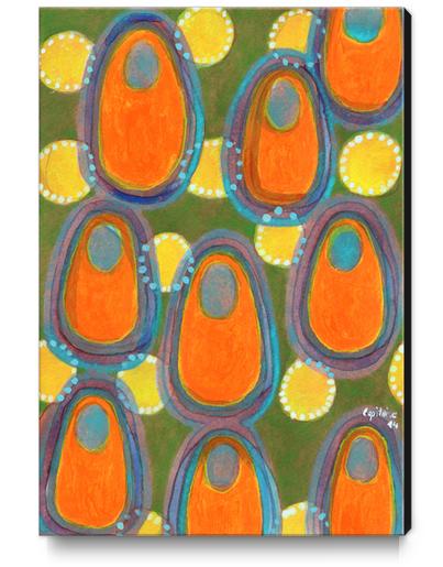 Red Eggs with Blue Fillings Canvas Print by Heidi Capitaine