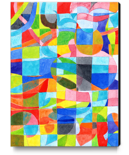 Grid with integrated Bizarre Shapes  Canvas Print by Heidi Capitaine
