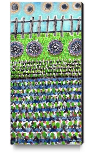 High Garden Pattern with Fence  Canvas Print by Heidi Capitaine