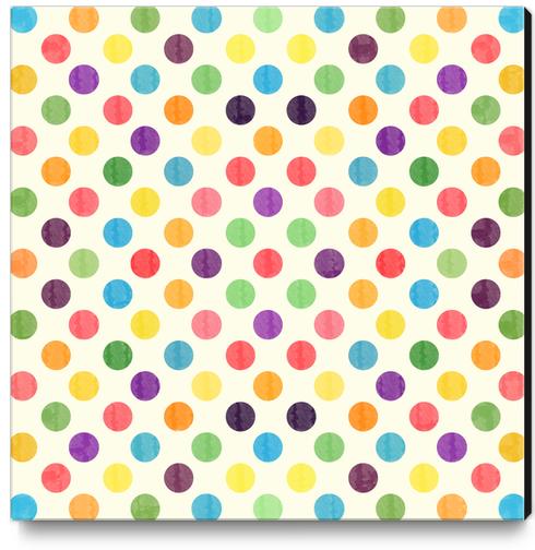 Watercolor Polka Dots  X 0.1 Canvas Print by Amir Faysal