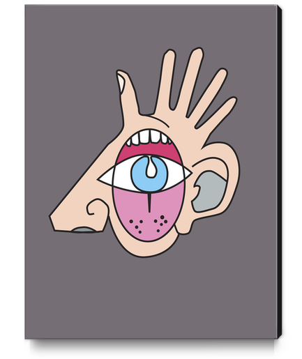 The five senses mask Canvas Print by Yann Tobey
