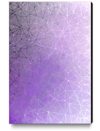 fractal geometric line pattern abstract art in purple Canvas Print by Timmy333