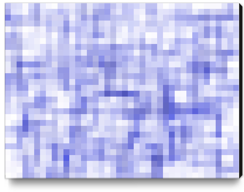 geometric square pixel pattern abstract background in blue Canvas Print by Timmy333
