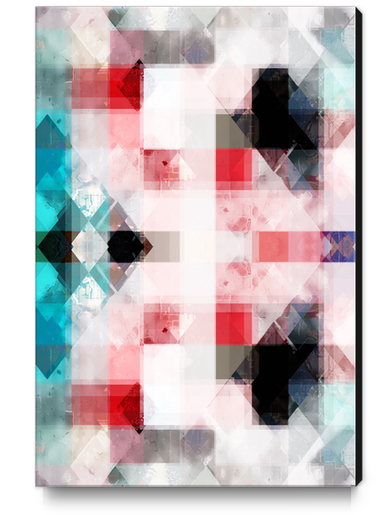 graphic design geometric pixel square pattern abstract background in red blue Canvas Print by Timmy333