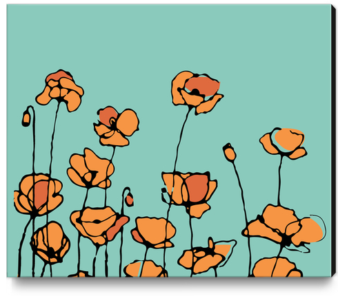 American Poppies 1 Canvas Print by Vic Storia