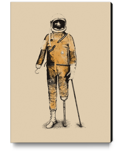 Astropirate (Watercolors) Canvas Print by Florent Bodart - Speakerine