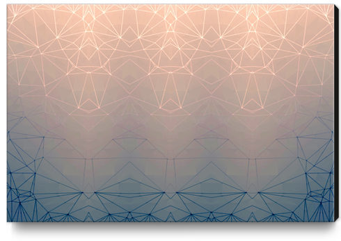 graphic design geometric symmetry line pattern art abstract background in pink blue Canvas Print by Timmy333