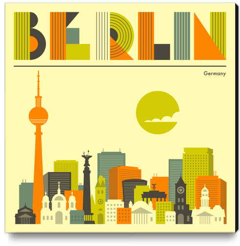 BERLIN Canvas Print by Jazzberry Blue