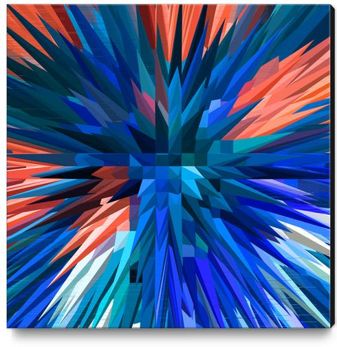 Blue Explosion Canvas Print by Vic Storia