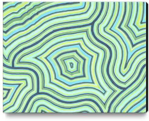 Blue Green Pattern Play Canvas Print by ShinyJill