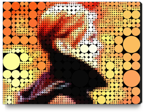 Bowie Low Abstract Canvas Print by Louis Loizou
