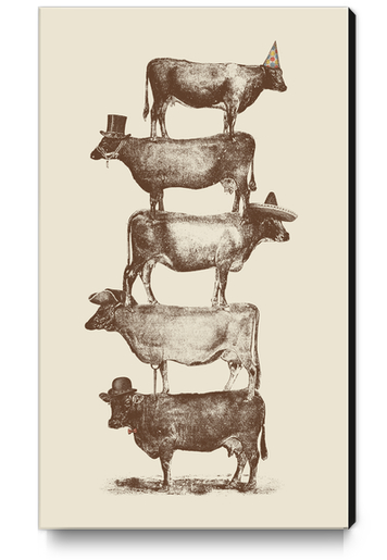 Cow Cow Nuts Canvas Print by Florent Bodart - Speakerine
