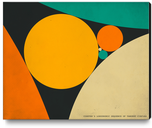 COXETER'S LOXODROMIC SEQUENCE OF TANGENT CIRCLES Canvas Print by Jazzberry Blue