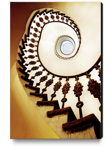 Spiral staircase in warm colours Canvas Print by Jarek Blaminsky