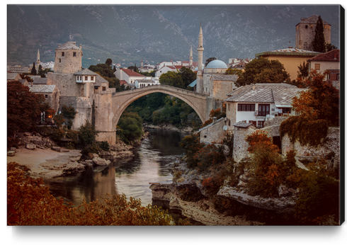 An Old bridge in Mostar Canvas Print by Jarek Blaminsky