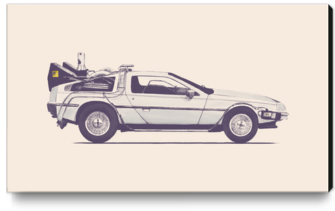 Famous Car - Delorean Canvas Print by Florent Bodart - Speakerine