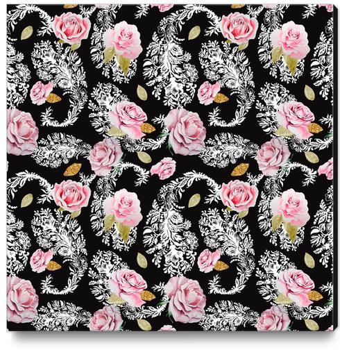 Flowering roses in the paisley Canvas Print by mmartabc